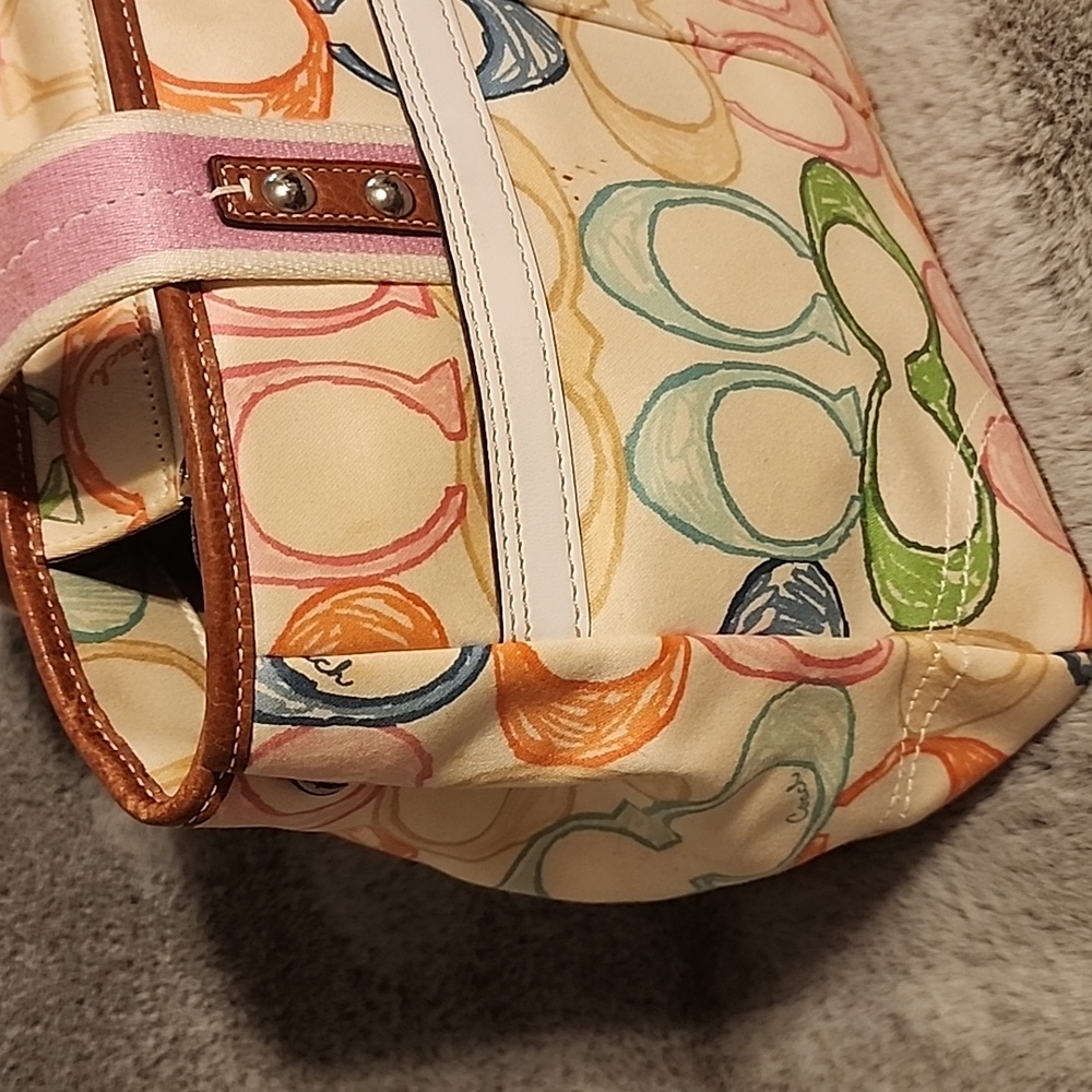 Multicolor Coach Scribble Tote - Picture 4 of 10